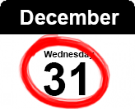 31 December. Key dates for end of Financial Year