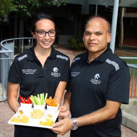 PhD student Jessica Ferguson and Professor Manohar Garg. Five-pronged approach to diabetes and heart disease