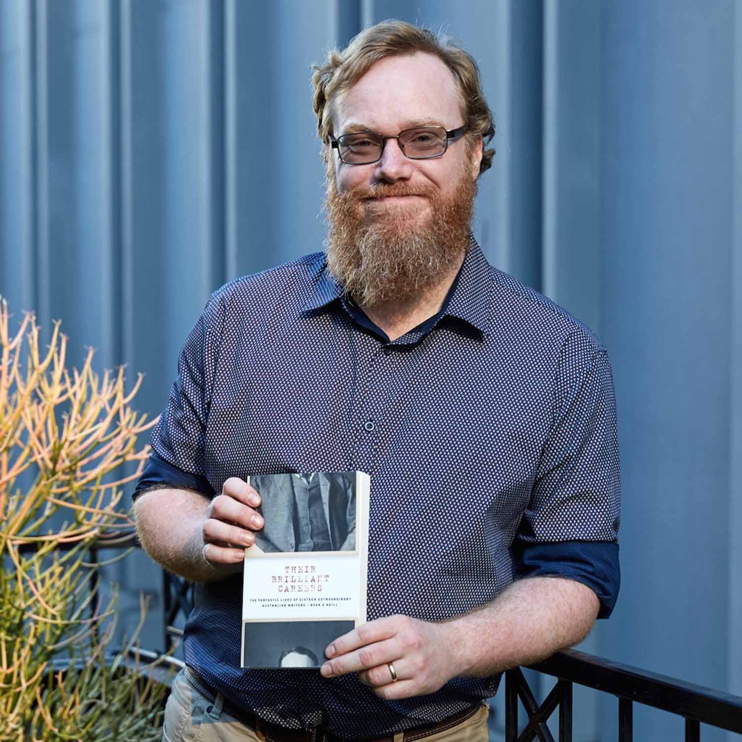 Dr Ryan O'Neill with his award-winning novel, Their Brilliant Careers^empty:{ds__assetid^as_asset:asset_name}