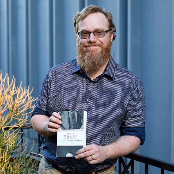 Dr Ryan O'Neill with his award-winning novel, Their Brilliant Careers. Academic turns fiction into an award-winning reality