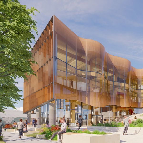 Artist impression of the south west corner of the new Central Coast Campus 