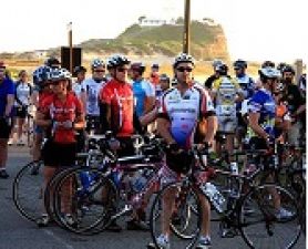 bike ride. 200 cyclists saddling up for research ride