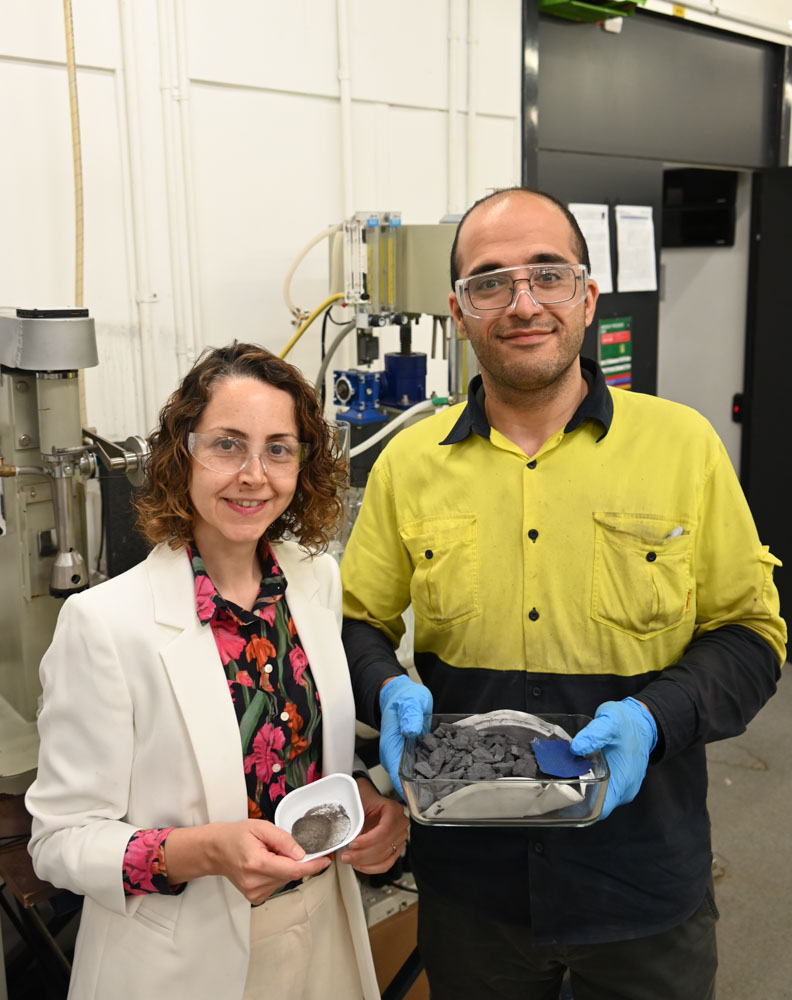 researchers researchers in the lab holding materials