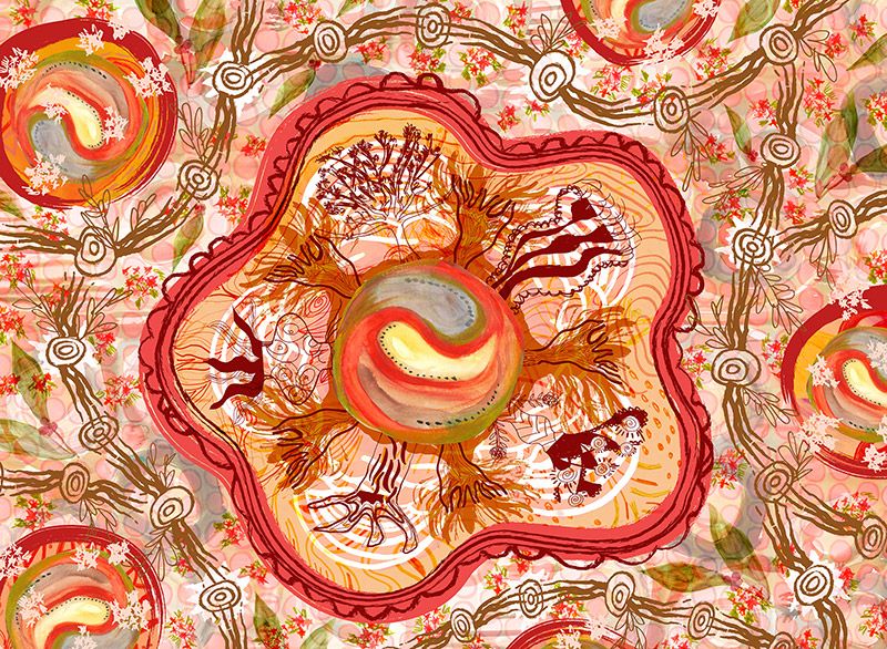 Collaborative indigenous arrtwork