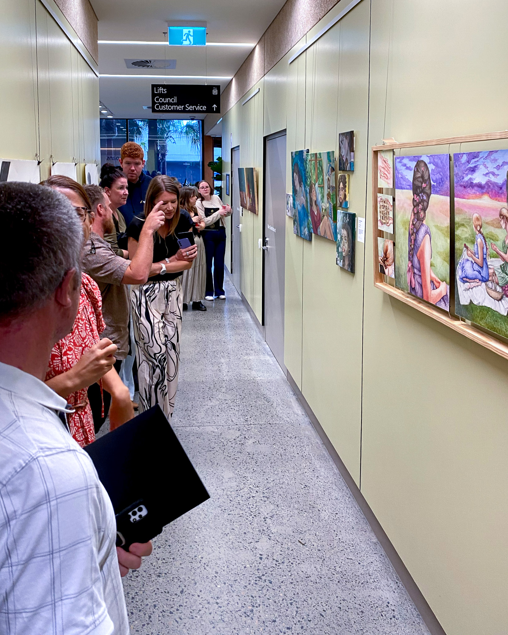 Crowd gathers to explore exhibit