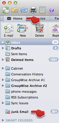 Junk folder Mac OS X
