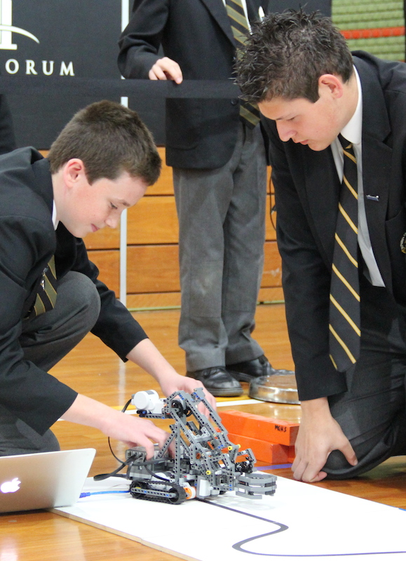 A team getting ready for their attempt at the rescue division.