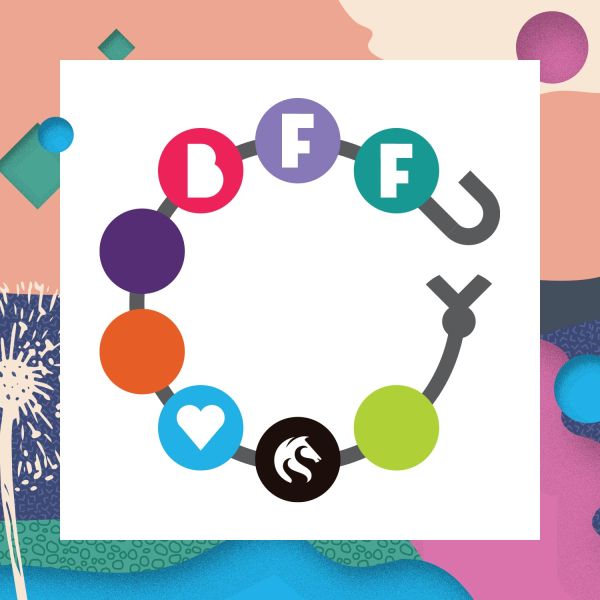 Colorful friendship bracelet with 