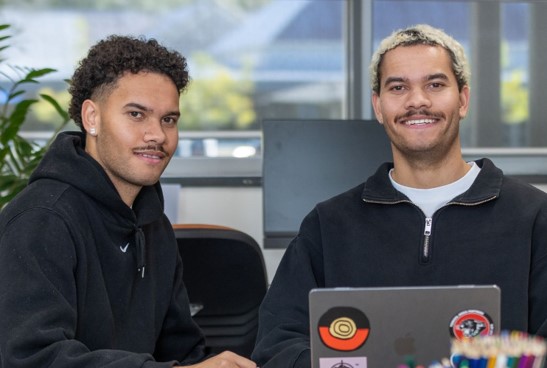 Bailey and Leigtham Carney (L-R) both continue to thrive at the University of Newcastle.