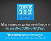 Text graphic describing campus choice awards