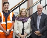 VC and Alan Tracey with SES officer. Making a difference in our community.