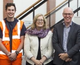 VC and Alan Tracey with SES officer. Making a difference in our community