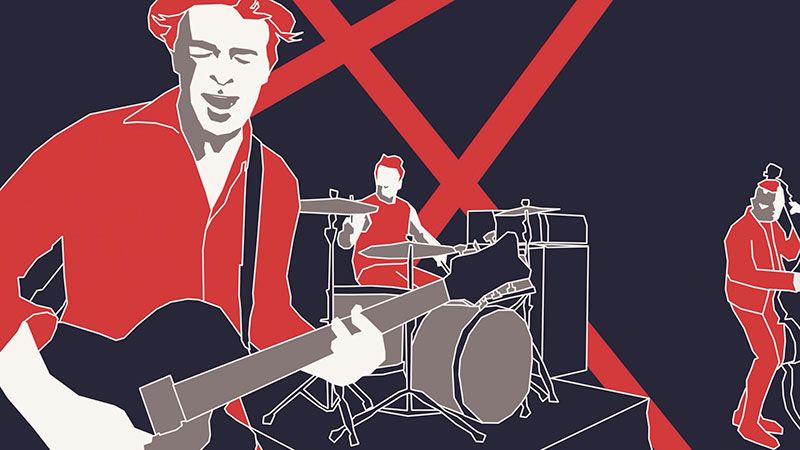 The Living End music video still
