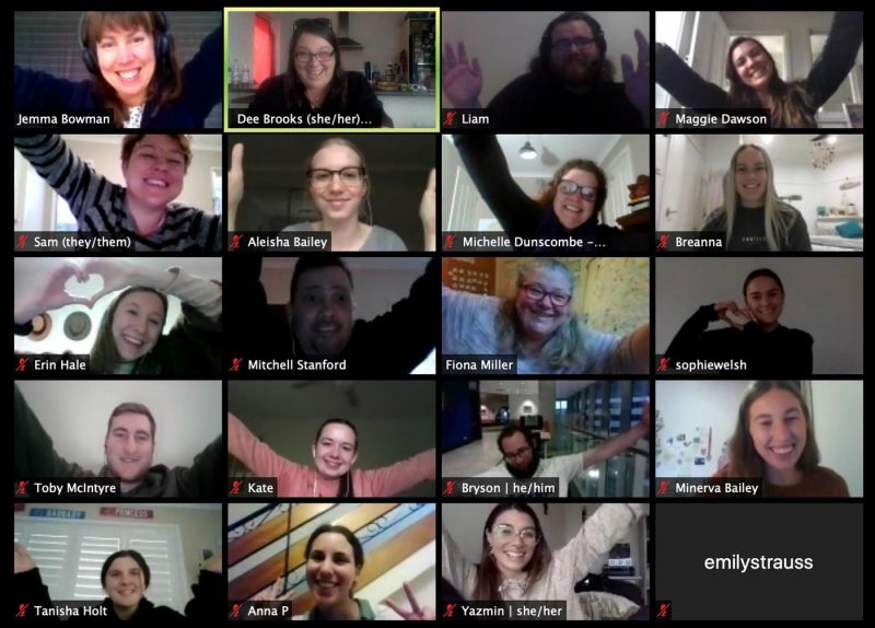 A digital ‘group hug’ at the end of the Stage 1 scholars’ Capstone experience