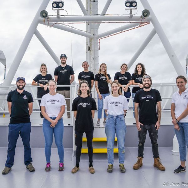 Student research group aboard the CSIRO research vessel, RV Investigator